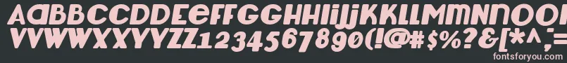 LemondropBoldItalic-Schriftart – Rosa Schriften auf schwarzem Hintergrund