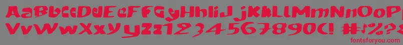 MODERN hand fraktur Font – Red Fonts on Gray Background