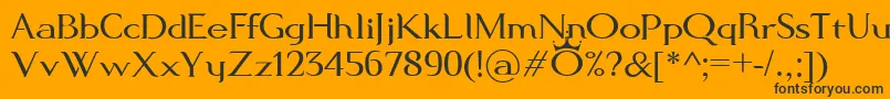 Modern King Font – Black Fonts on Orange Background