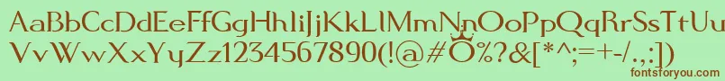 Modern King Font – Brown Fonts on Green Background