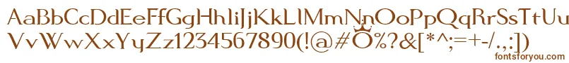 Modern King Font – Brown Fonts on White Background