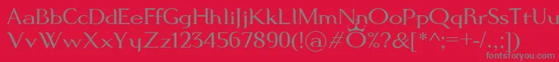 Czcionka Modern King – szare czcionki na czerwonym tle