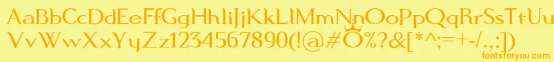 Modern King Font – Orange Fonts on Yellow Background