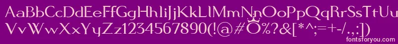 Modern King Font – Pink Fonts on Purple Background