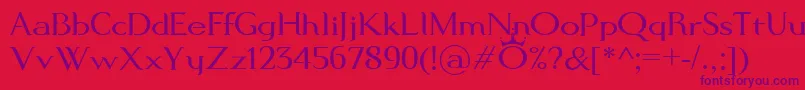 Modern King Font – Purple Fonts on Red Background