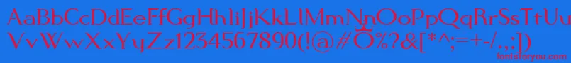 Modern King Font – Red Fonts on Blue Background