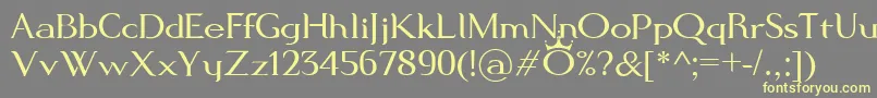 Modern King Font – Yellow Fonts on Gray Background