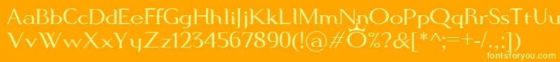 Modern King Font – Yellow Fonts on Orange Background