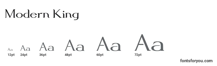 Modern King Font Sizes