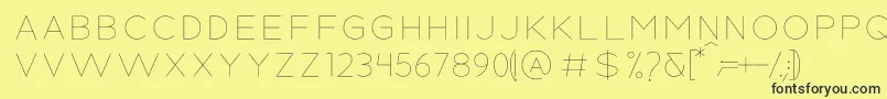 MODERN SPACE Font – Black Fonts on Yellow Background