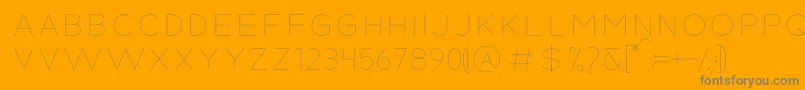 MODERN SPACE Font – Gray Fonts on Orange Background