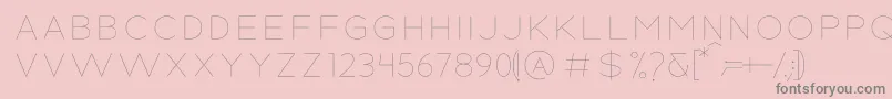 MODERN SPACE Font – Gray Fonts on Pink Background