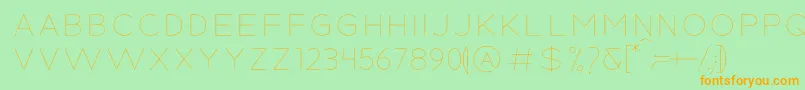 MODERN SPACE Font – Orange Fonts on Green Background