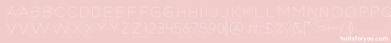 Fonte MODERN SPACE – fontes brancas em um fundo rosa