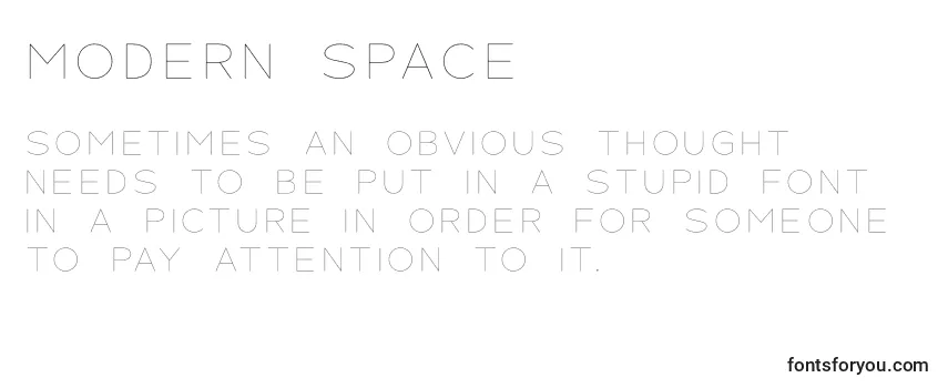 Review of the MODERN SPACE Font