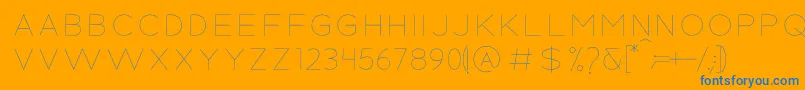 MODERN SPACE Font – Blue Fonts on Orange Background