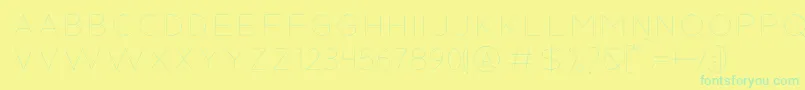 MODERN SPACE Font – Green Fonts on Yellow Background