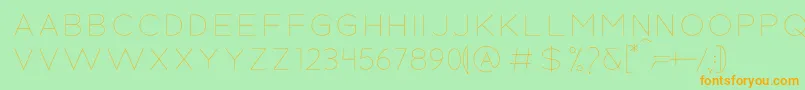 MODERN SPACE Font – Orange Fonts on Green Background