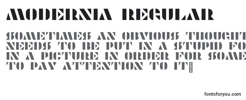 Шрифт Modernia Regular