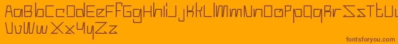 Moderno Font – Brown Fonts on Orange Background