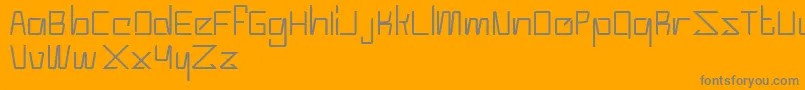 Moderno-Schriftart – Graue Schriften auf orangefarbenem Hintergrund