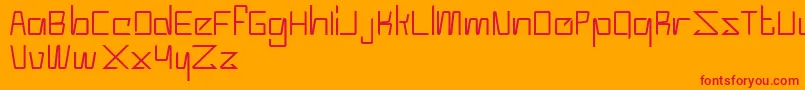 Moderno Font – Red Fonts on Orange Background
