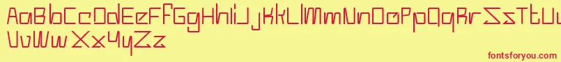 Moderno Font – Red Fonts on Yellow Background