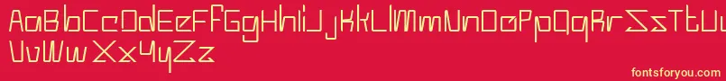Moderno Font – Yellow Fonts on Red Background