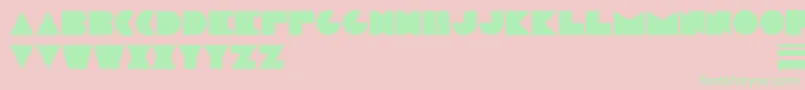 fuente ModernPlate   BC – Fuentes Verdes Sobre Fondo Rosa