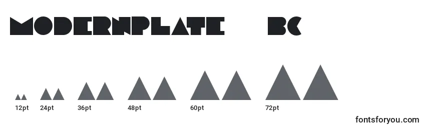 ModernPlate   BC Font Sizes