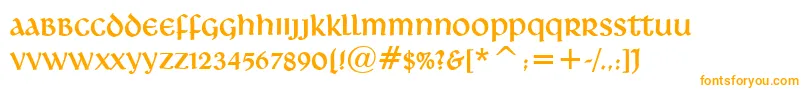 More about DeutscheUncialis Font DeutscheUncialis Font – Orange Fonts on White Background
