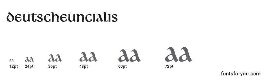 Размеры шрифта DeutscheUncialis