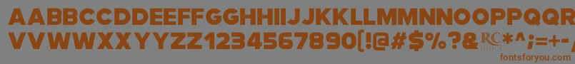 Modia NonCommercial Font – Brown Fonts on Gray Background