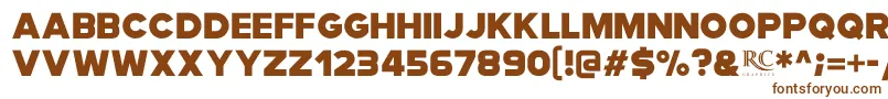 Modia NonCommercial-fontti – ruskeat fontit valkoisella taustalla