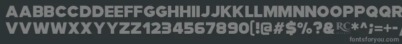 Modia NonCommercial Font – Gray Fonts on Black Background