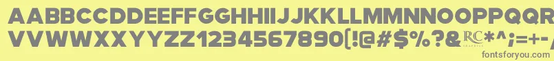 Modia NonCommercial Font – Gray Fonts on Yellow Background