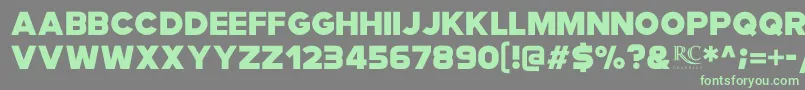 Modia NonCommercial Font – Green Fonts on Gray Background
