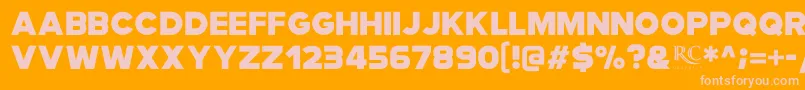 Modia NonCommercial-Schriftart – Rosa Schriften auf orangefarbenem Hintergrund