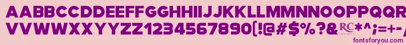 Modia NonCommercial Font – Purple Fonts on Pink Background