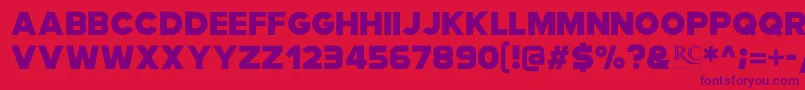 Modia NonCommercial Font – Purple Fonts on Red Background