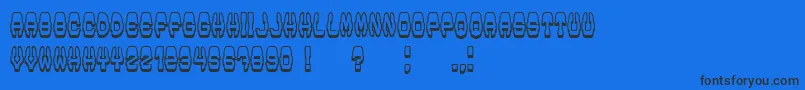 Modish Font – Black Fonts on Blue Background