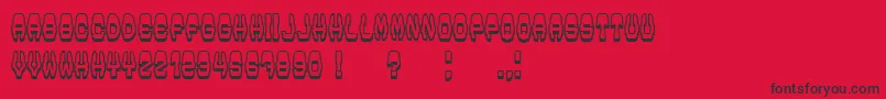 Modish Font – Black Fonts on Red Background