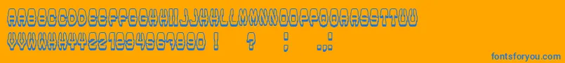 フォントModish – オレンジの背景に青い文字