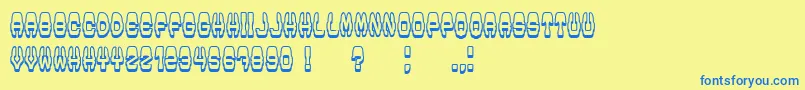 Modish Font – Blue Fonts on Yellow Background