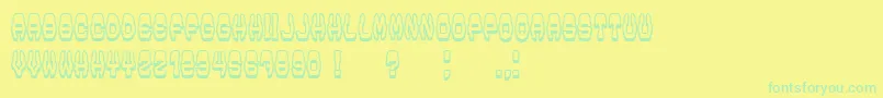 Modish Font – Green Fonts on Yellow Background