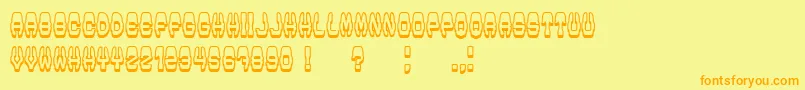 Modish Font – Orange Fonts on Yellow Background