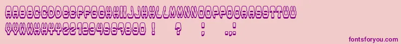 Modish Font – Purple Fonts on Pink Background