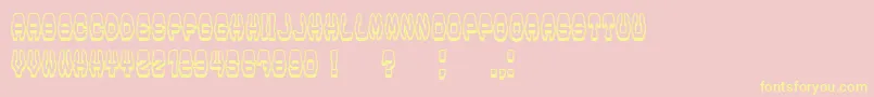 Modish Font – Yellow Fonts on Pink Background