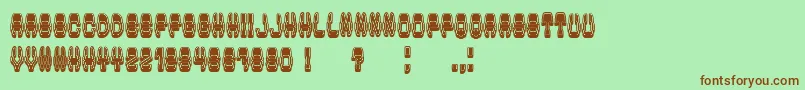 ModishFilled Font – Brown Fonts on Green Background