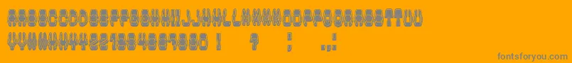 ModishFilled-Schriftart – Graue Schriften auf orangefarbenem Hintergrund